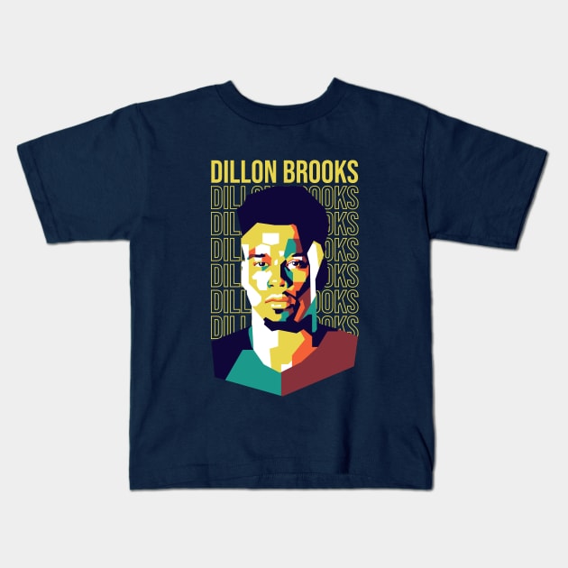 Dillon Brooks On WPAP Kids T-Shirt by pentaShop